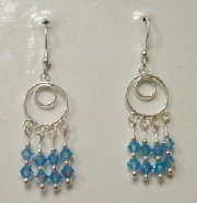 Aquamarine Swarovski Crystal Chandelier Earrings