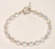 Clear Crystal Bracelet w/ Sterling Silver